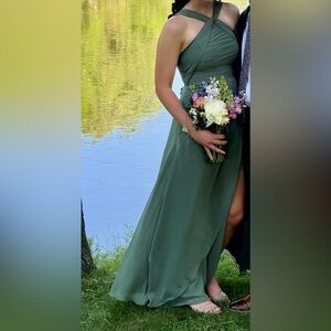 Azazie Mellie Bridesmaid Dress in Eucalyptus